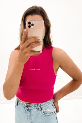 A Heather Singlet Super Pink