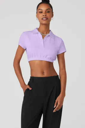 Cropped Prestige Polo - Violet Skies