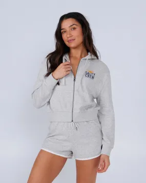 Cruisin Crop Athletic Heather Zip Hoody