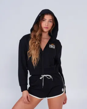 Cruisin Crop Black Zip Hoody