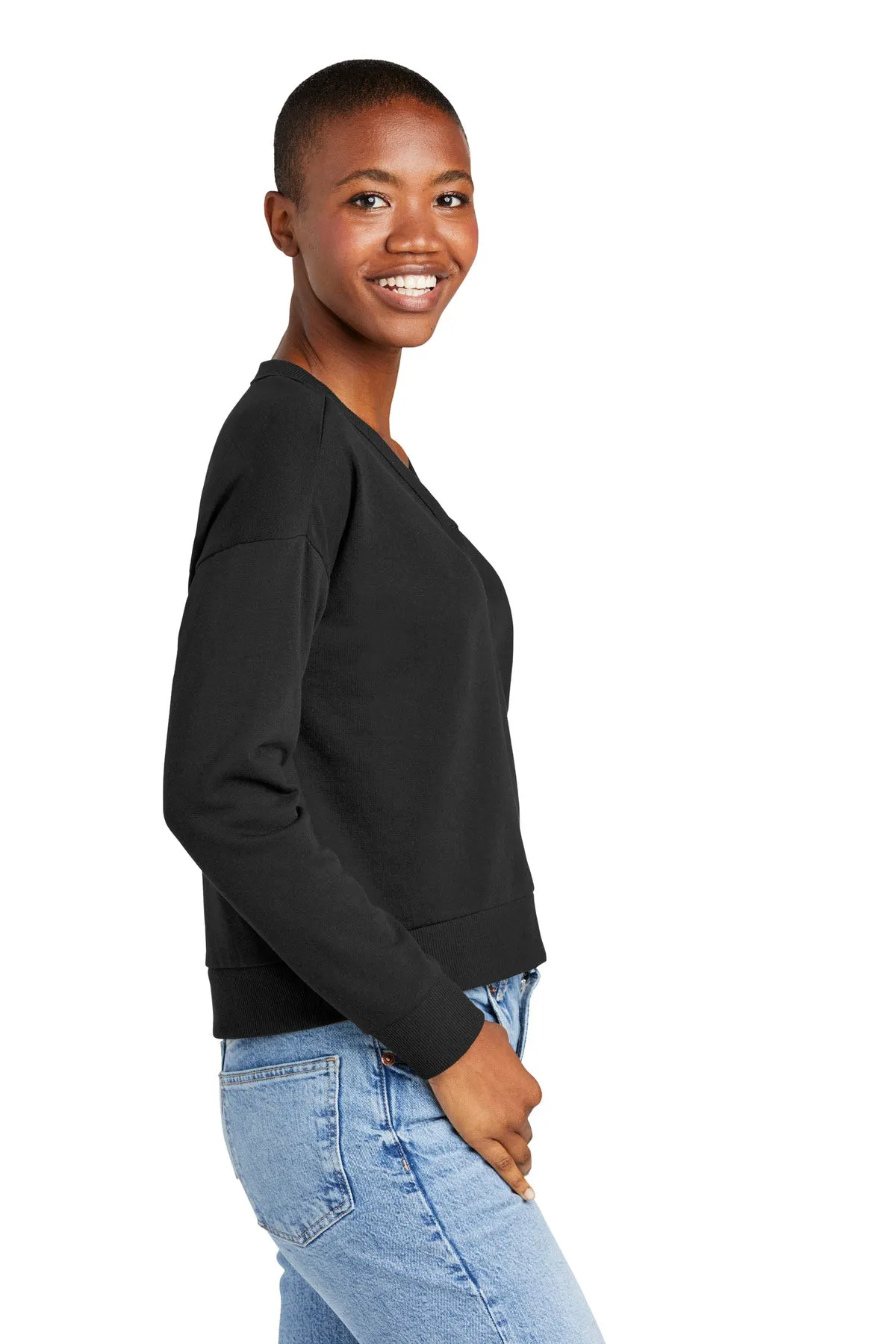 District® Women's Perfect Tri® Fleece V-Neck Sweatshirt DT1312