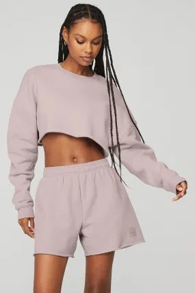 Extreme Crop Crew Neck - Lavender Dusk