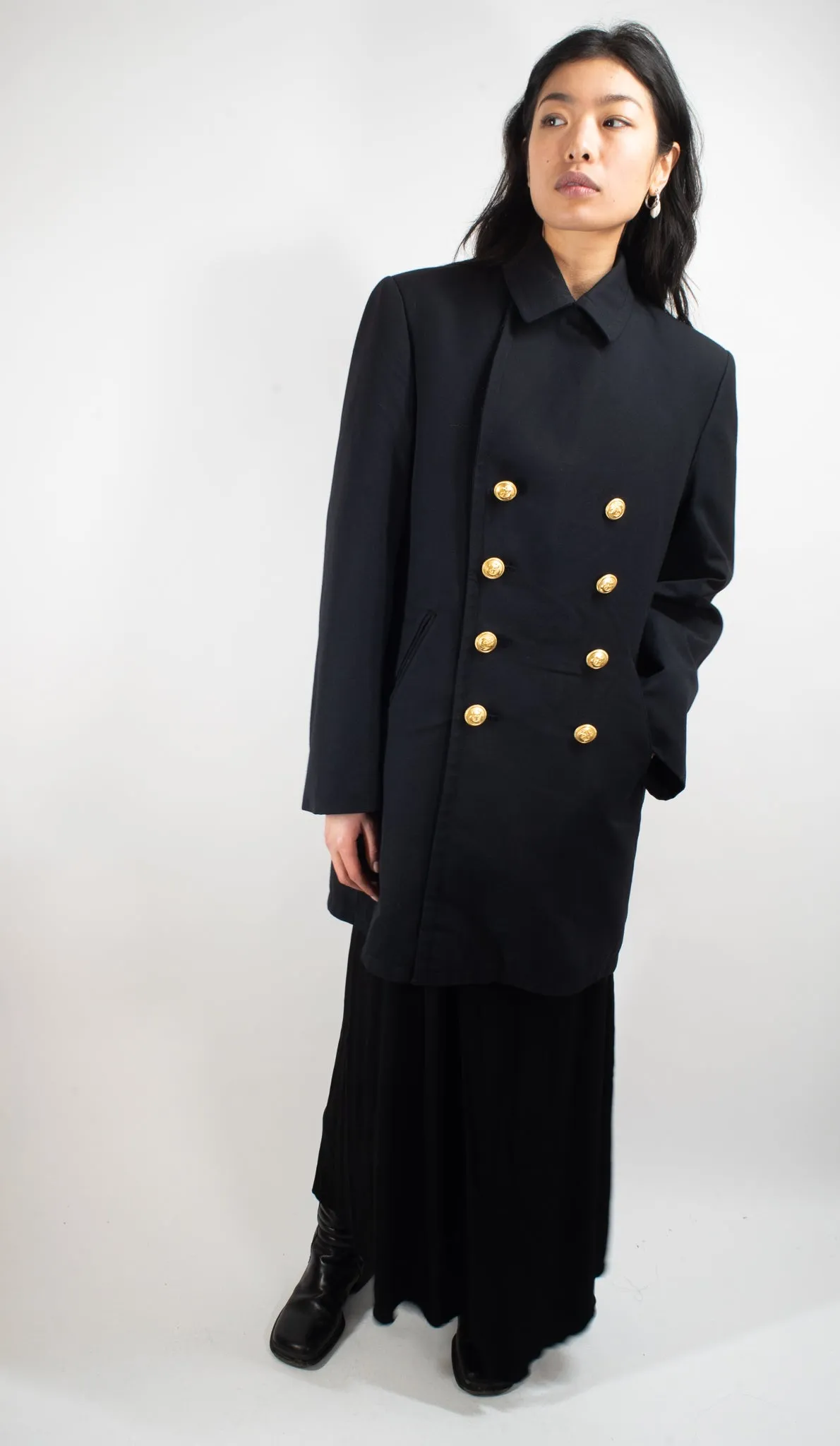 German Navy Pea Coat – Gabardine (Ladies) - buttonsup  opposite way to men's shown