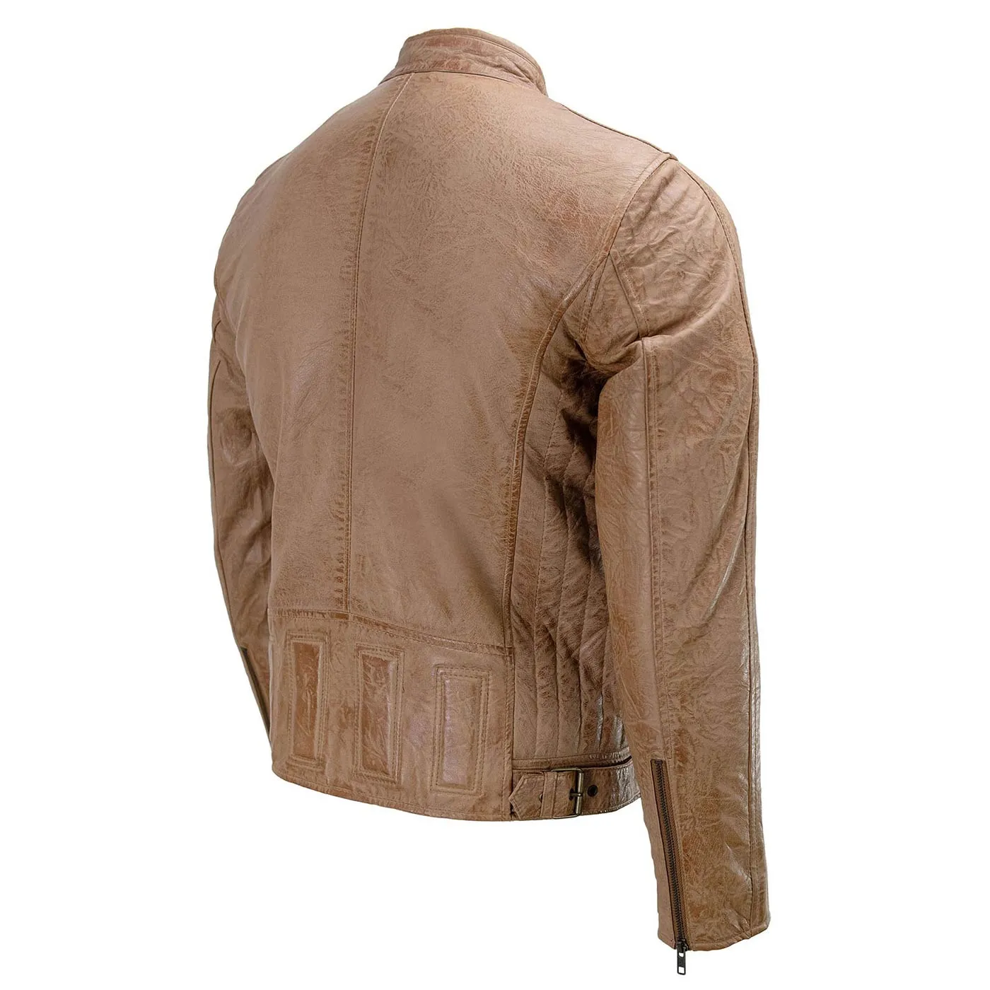 Milwaukee Leather SFM1835 Men's Saddle ‘Cafe Racer’ Leather Jacket