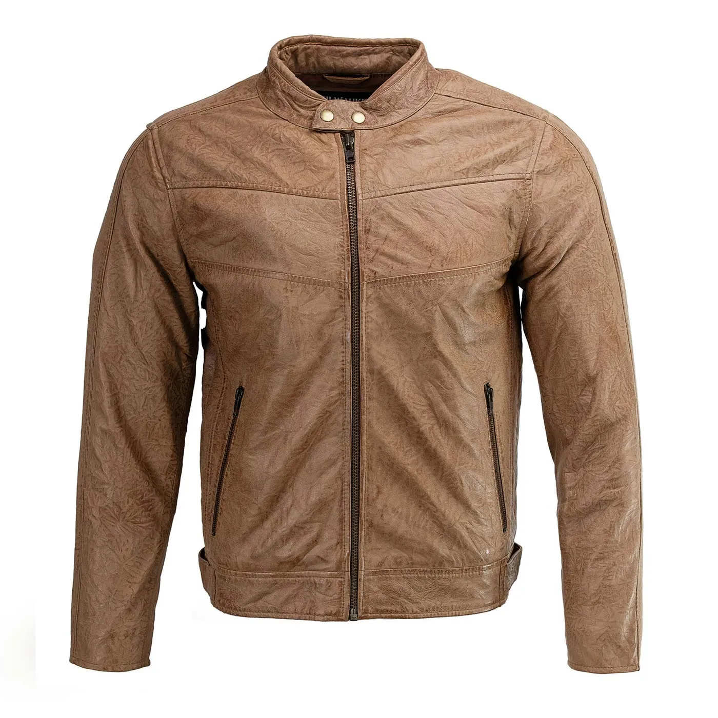 Milwaukee Leather SFM1835 Men's Saddle ‘Cafe Racer’ Leather Jacket