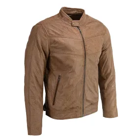 Milwaukee Leather SFM1835 Men's Saddle ‘Cafe Racer’ Leather Jacket