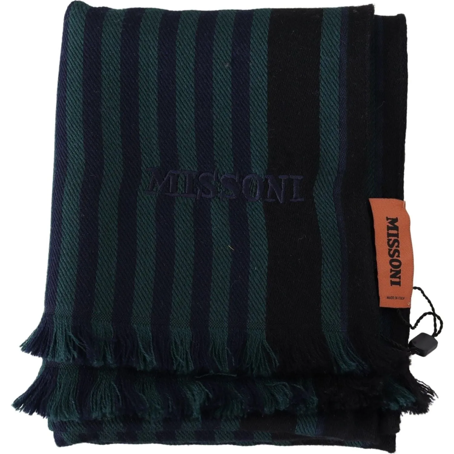 Missoni Elegant Multicolor Wool Scarf with Fringes