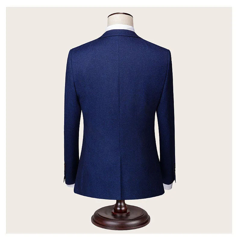 Navy Blue Two Buttons Blazer