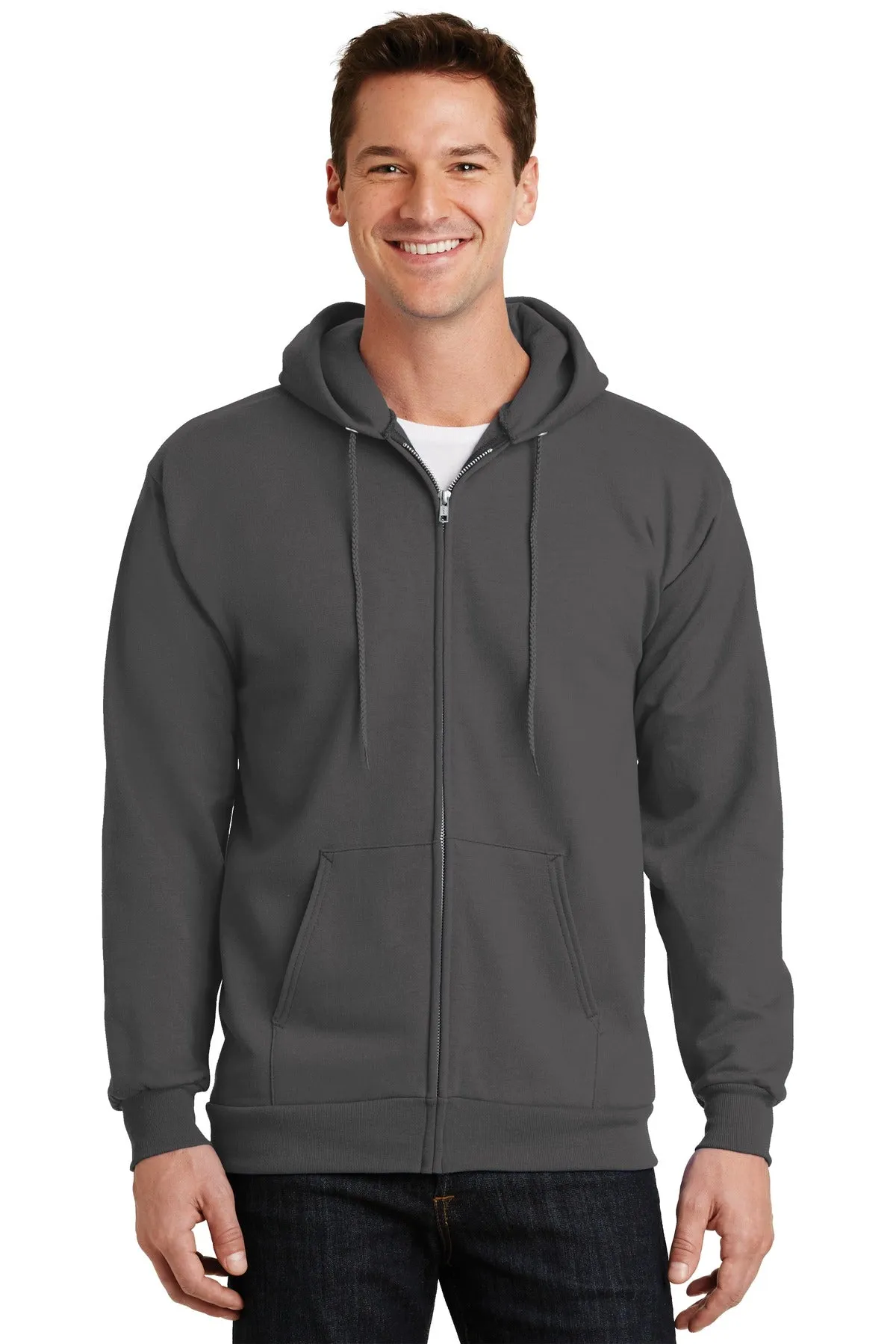 Port & Company® -  Essential Fleece Full-Zip Hooded Sweatshirt.  PC90ZH