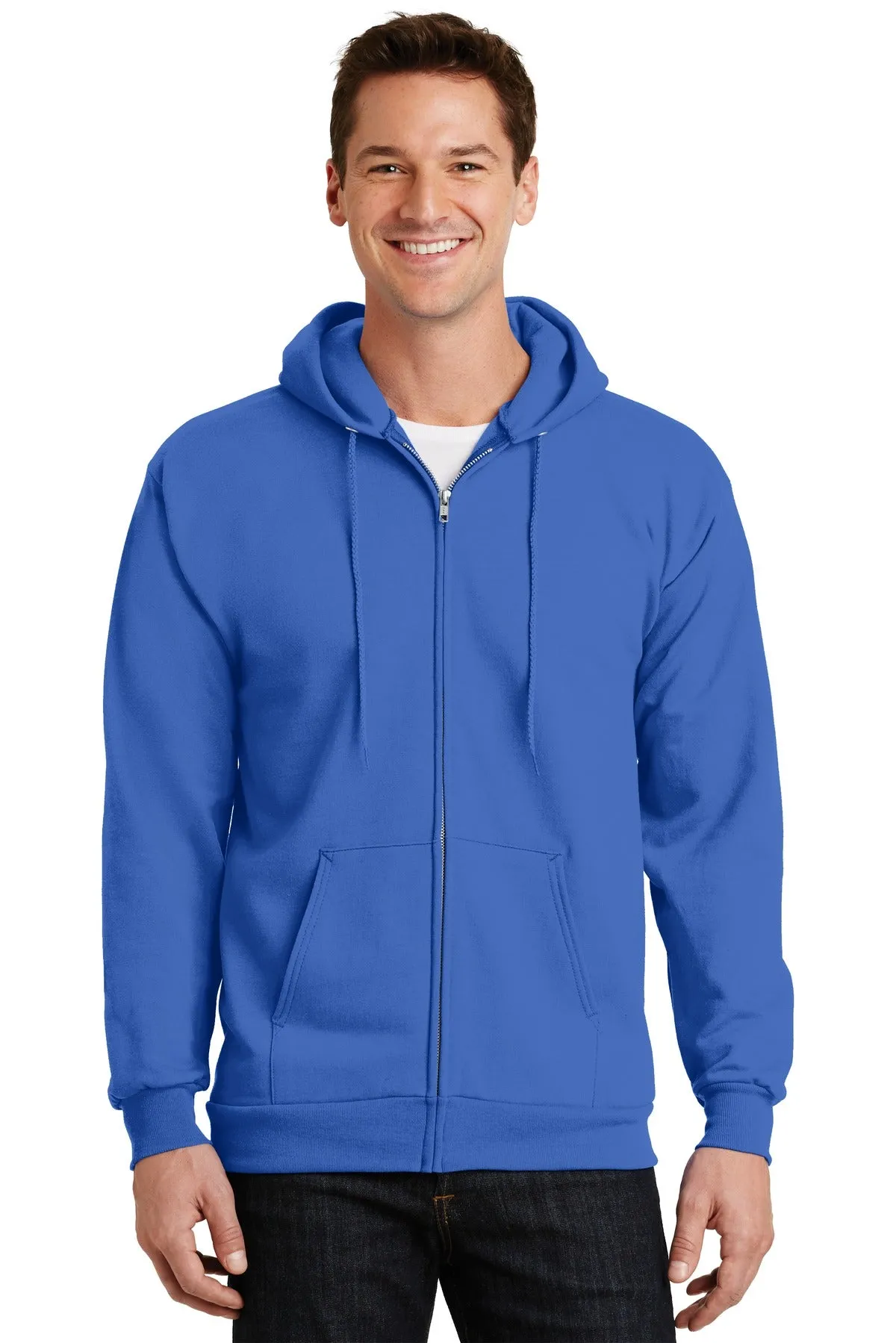 Port & Company® -  Essential Fleece Full-Zip Hooded Sweatshirt.  PC90ZH