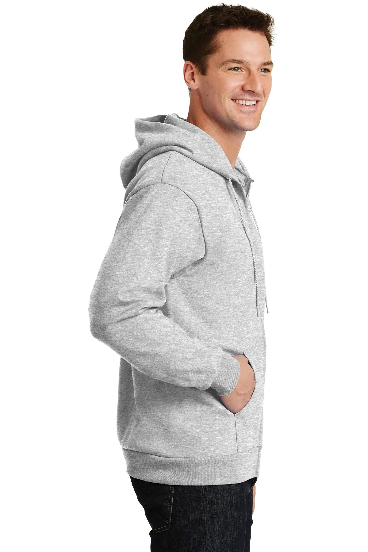 Port & Company® -  Essential Fleece Full-Zip Hooded Sweatshirt.  PC90ZH