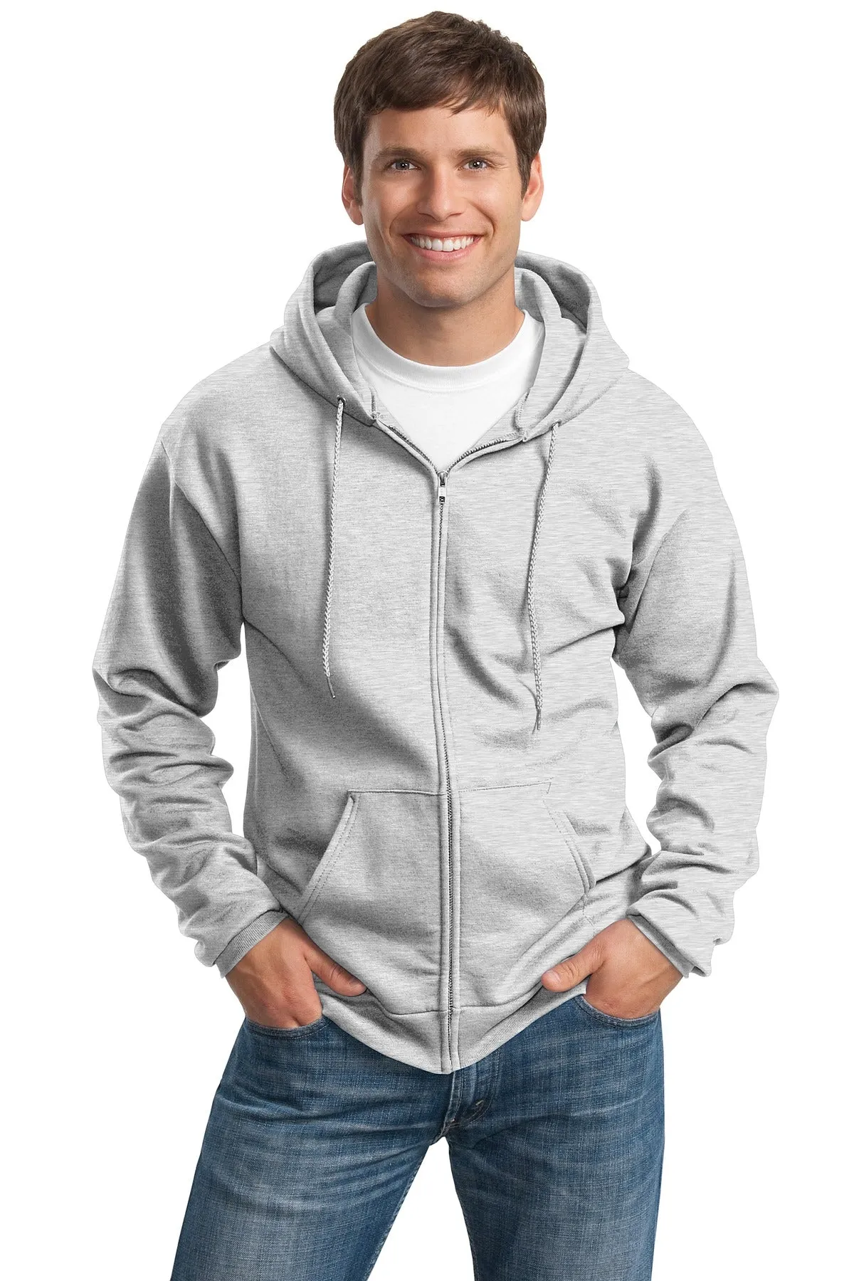 Port & Company® Tall Essential Fleece Full-Zip Hooded Sweatshirt. PC90ZHT