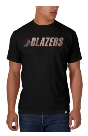 Portland Trail Blazers 47 Brand Black Vintage Style Basic Scrum T-Shirt