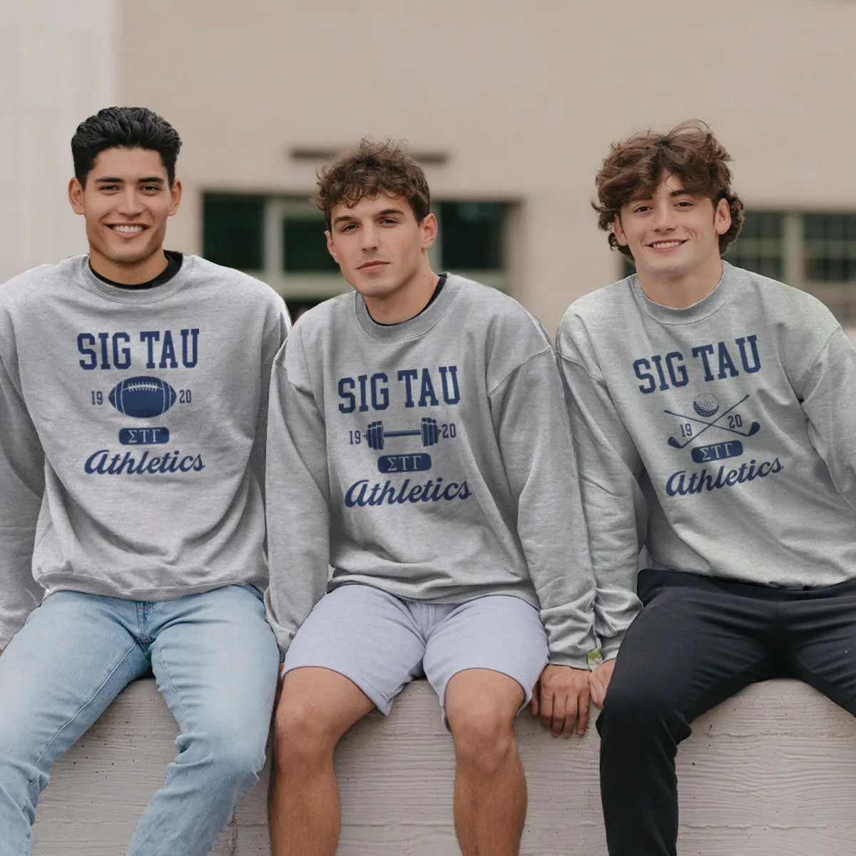 Sig Tau Athletic Crewneck