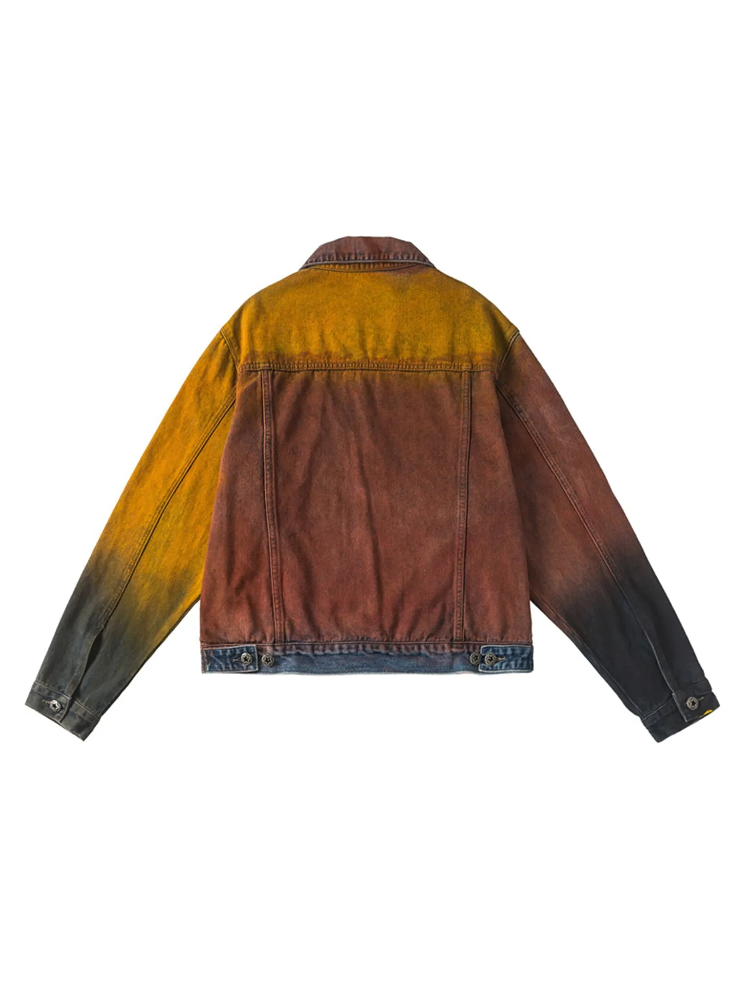 Thesupermade High Street Distressed Spray-painted Denim Jacket