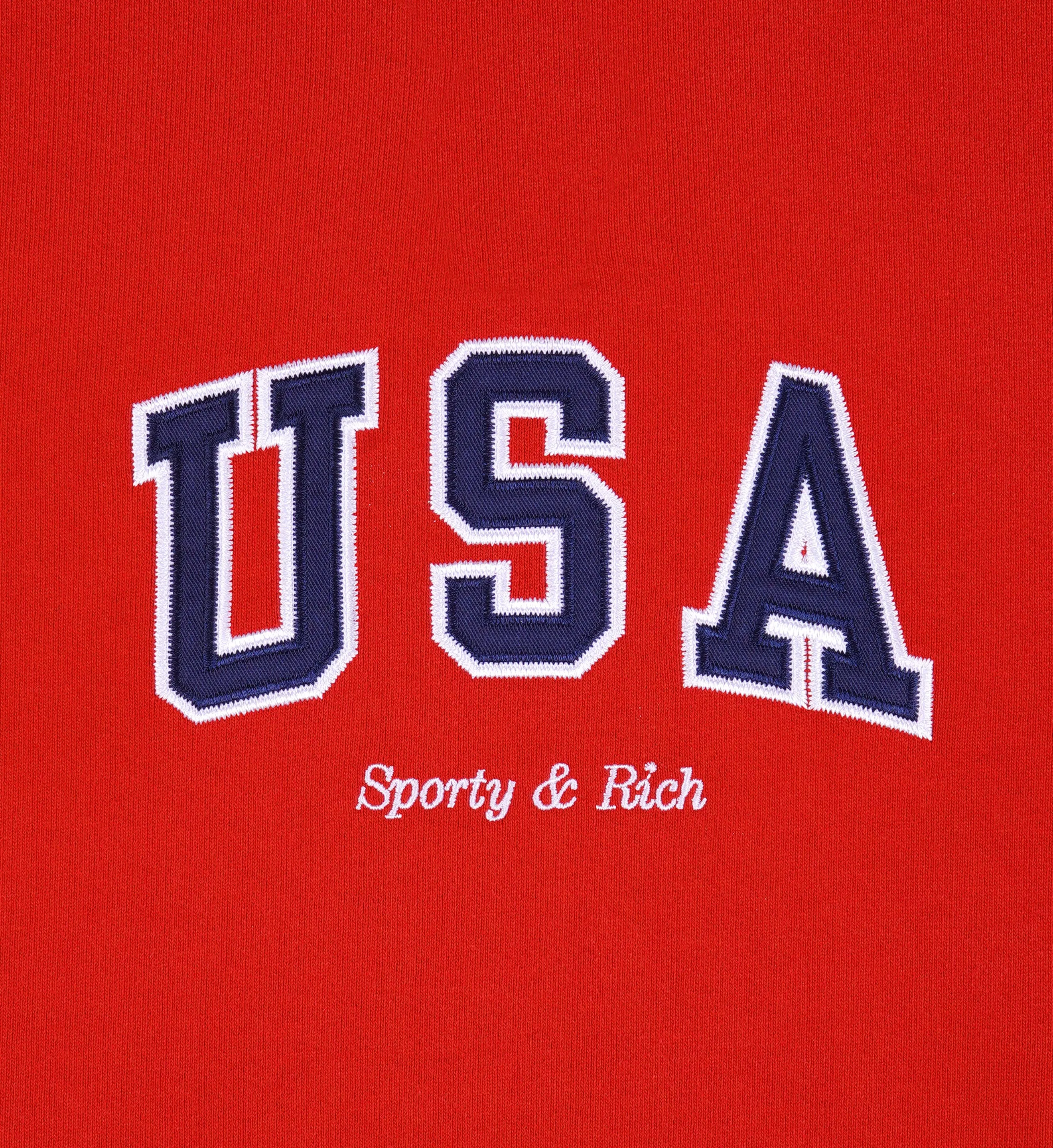 USA Quarter Zip - Sports Red/Navy/White