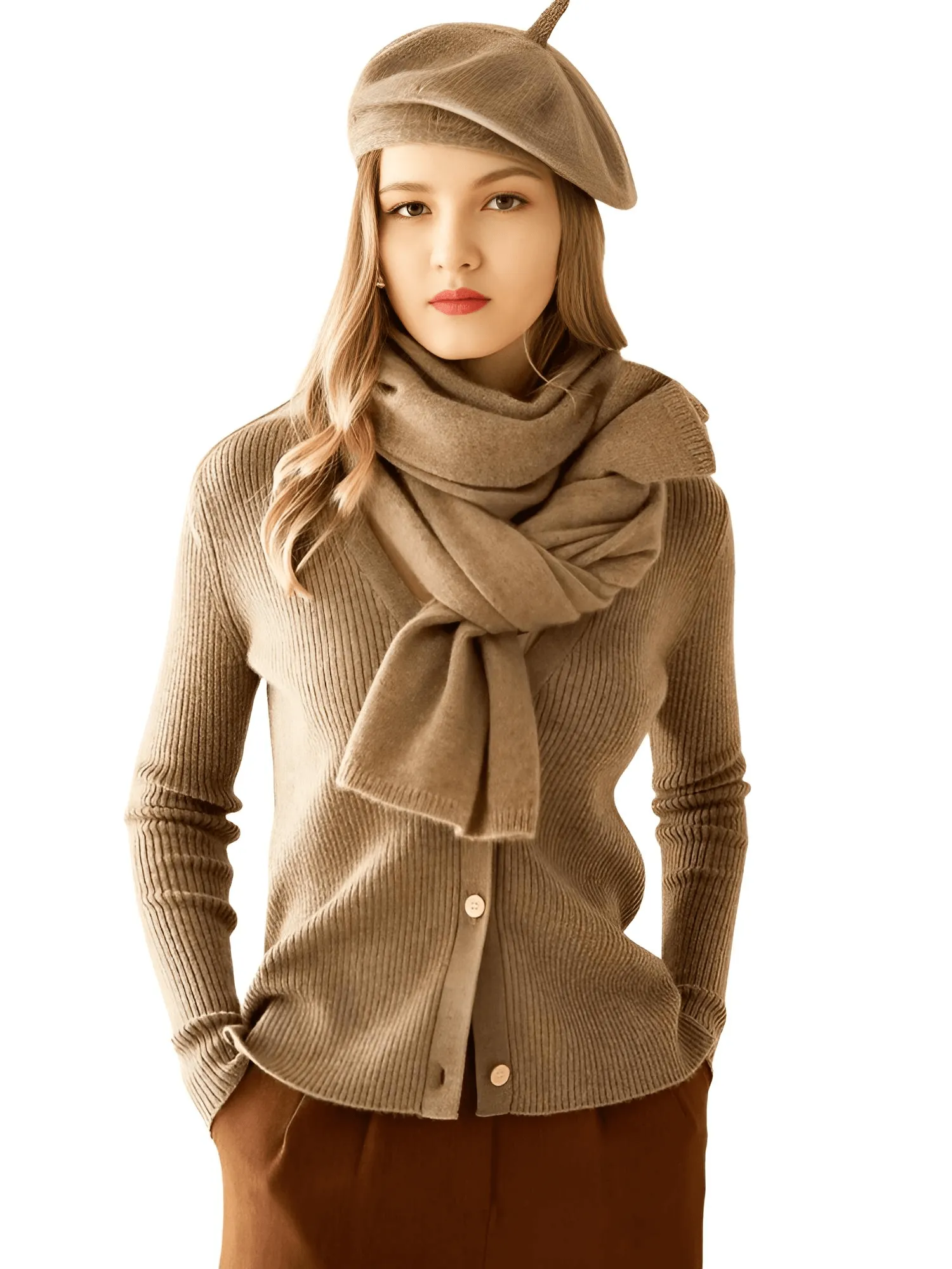 Women's Cashmere Scarf - 100% Goat Cashmere