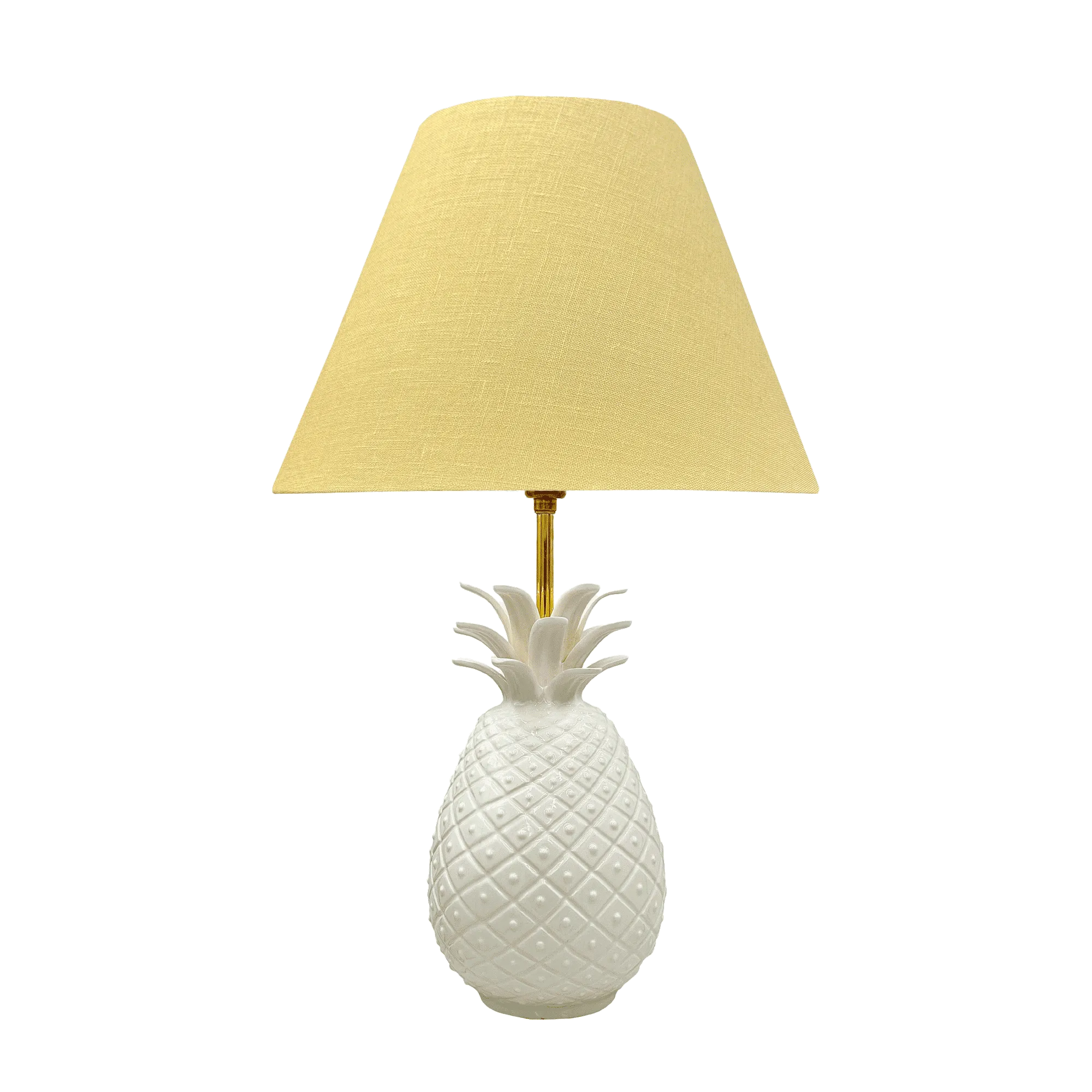 Yellow Empire Linen Lampshade